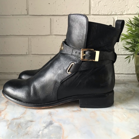 Michael Michael Kors Arley Black Leather Ankle Boots - Picture 7 of 13